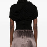Body con collo alto drappeggiato in nero Magda butrym - donna 