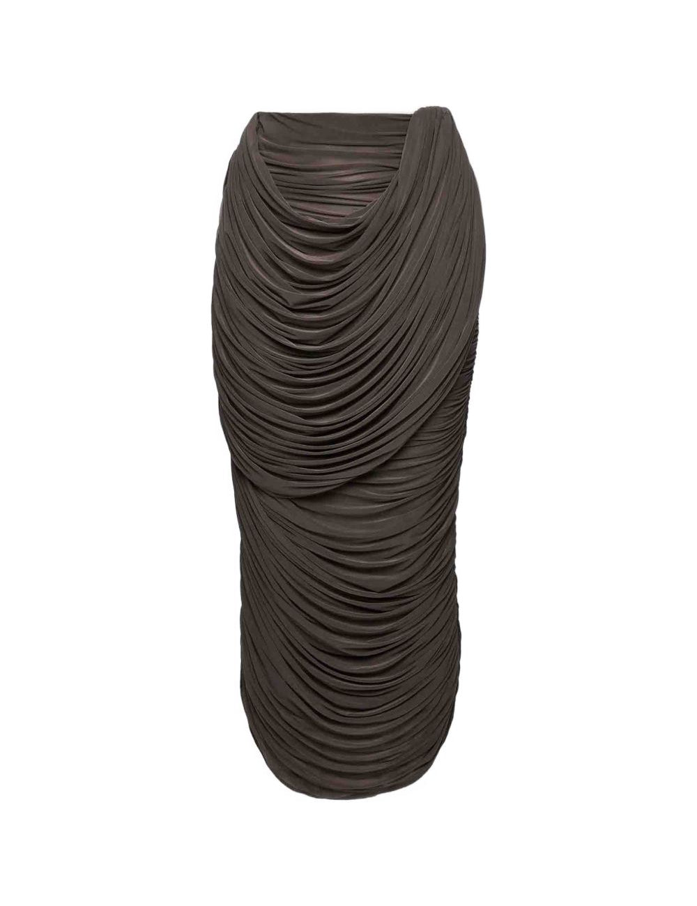 Gonna midi drappeggiata in marrone Magda butrym - donna 