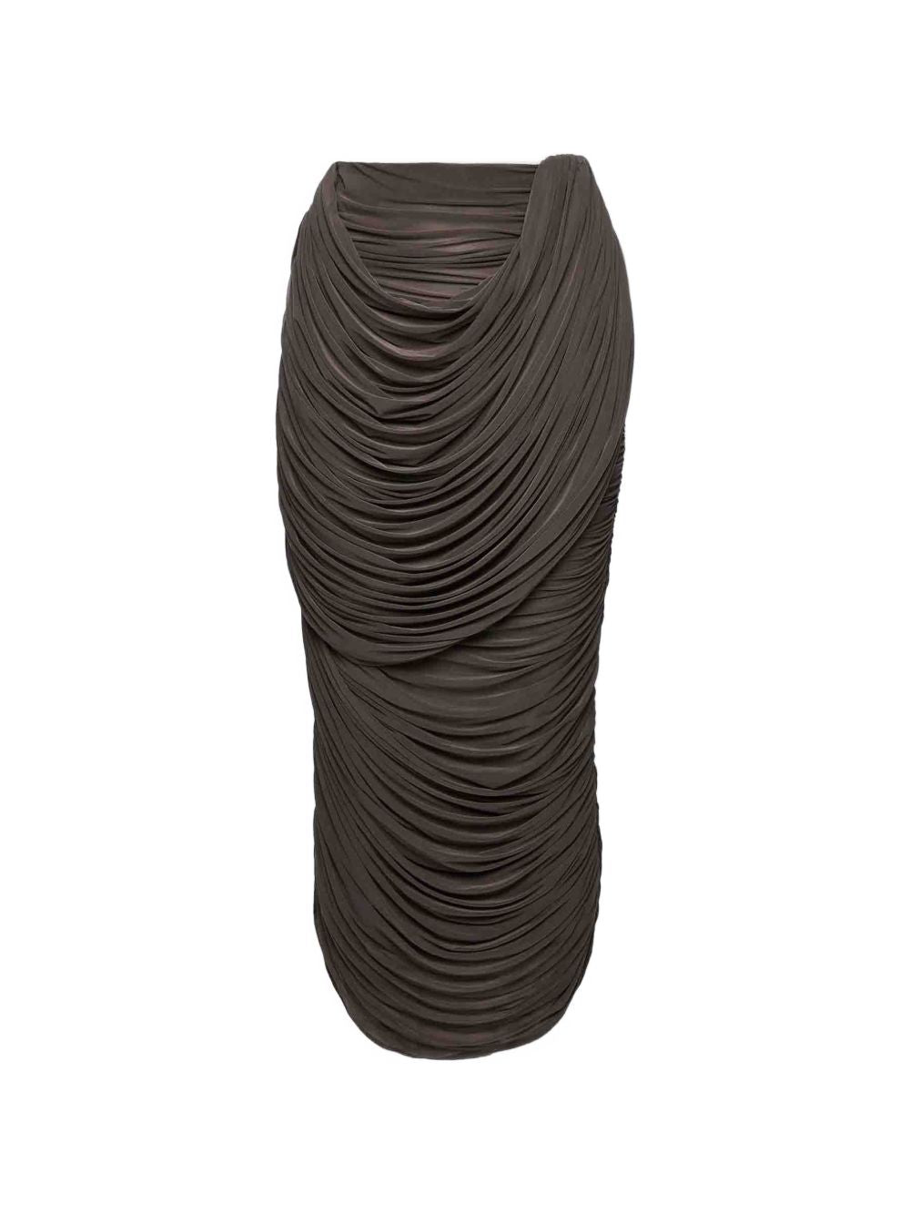 Gonna midi drappeggiata in marrone Magda butrym - donna 