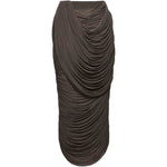 Gonna midi drappeggiata in marrone Magda butrym - donna 