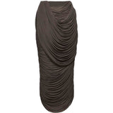 Gonna midi drappeggiata in marrone Magda butrym - donna 