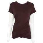 T-shirt con nodo in marrone Magda Butrym - donna 
