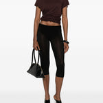 T-shirt con nodo in marrone Magda Butrym - donna 