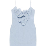 Abito mini con applicazioni floreali in azzurro Magda butrym - donna 