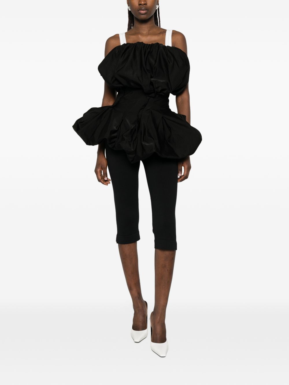 Top drappeggiato in nero Magda Butrym - donna 