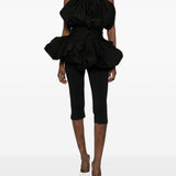 Top drappeggiato in nero Magda Butrym - donna 