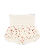 Shorts in pizzo con stampa floreale in avorio Magda butrym - donna 