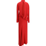 Abito maxi con applicazioni floreali in rosso Magda butrym - donna 