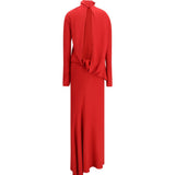 Abito maxi con applicazioni floreali in rosso Magda butrym - donna 