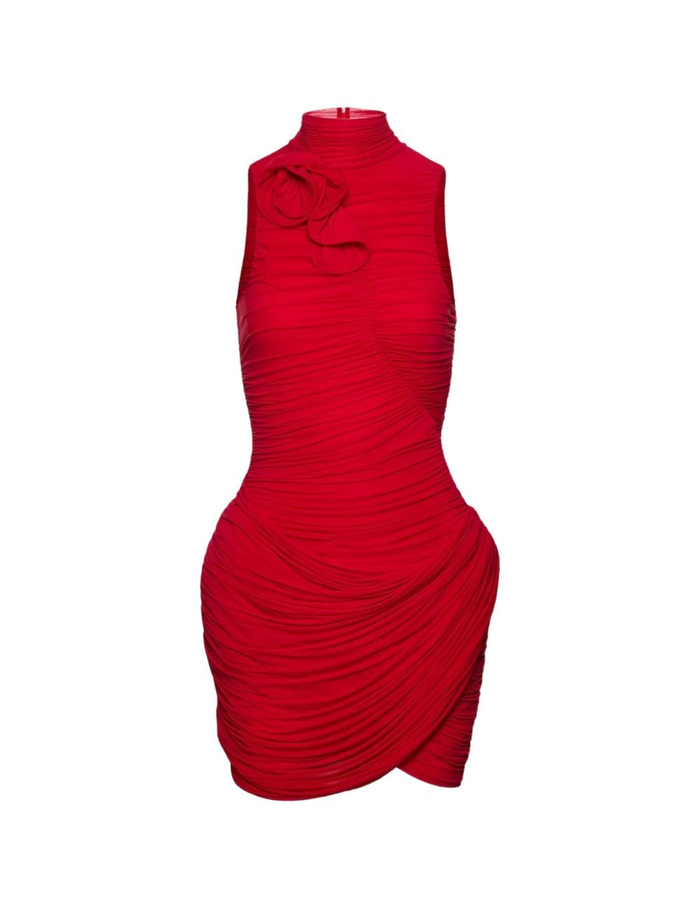 Abito mini con applicazioni floreali in rosso Magda butrym - donna 