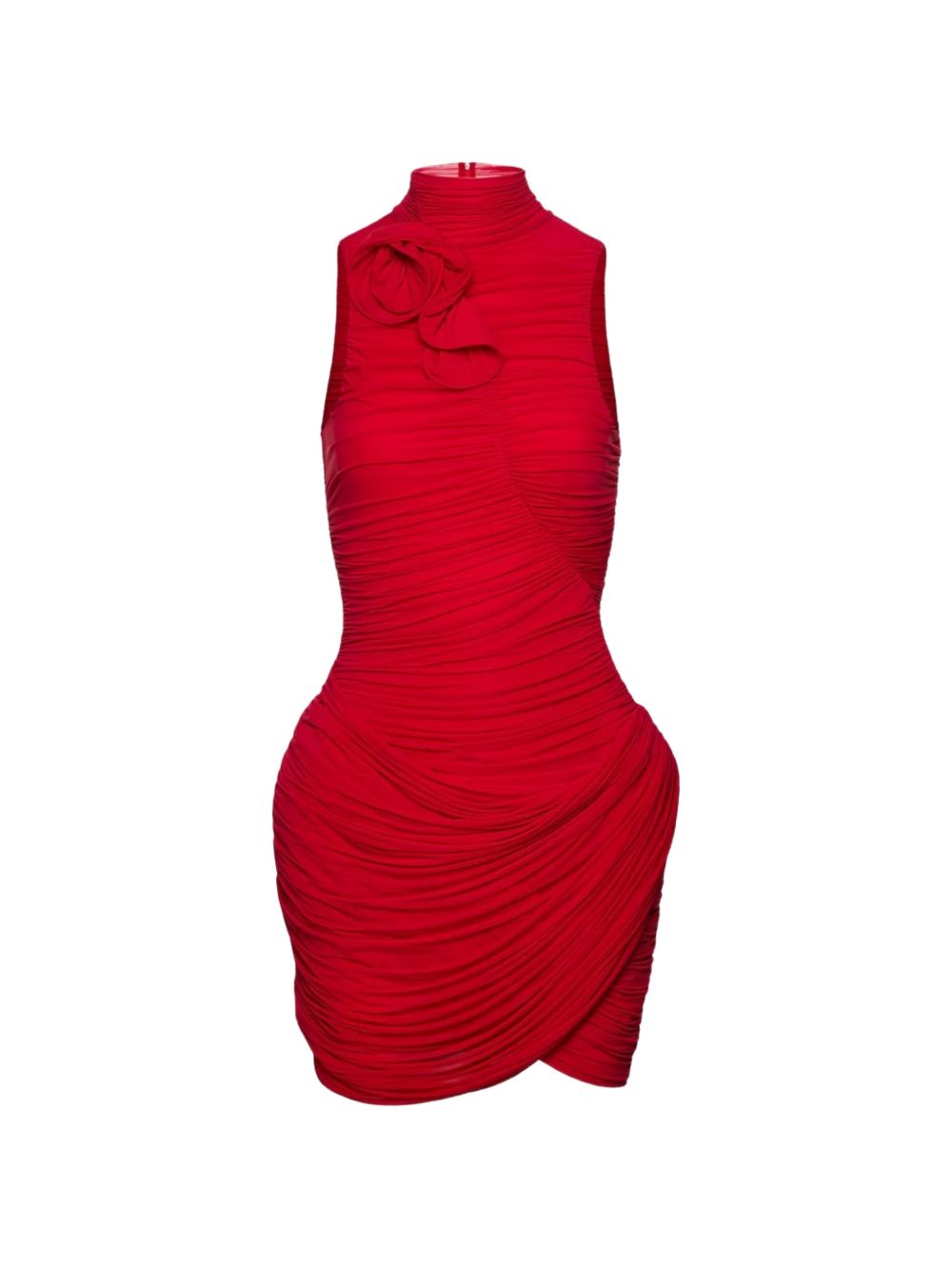 Abito mini con applicazioni floreali in rosso Magda butrym - donna 