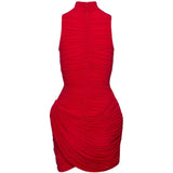 Abito mini con applicazioni floreali in rosso Magda butrym - donna 