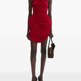 Abito mini con applicazioni floreali in rosso Magda butrym - donna 
