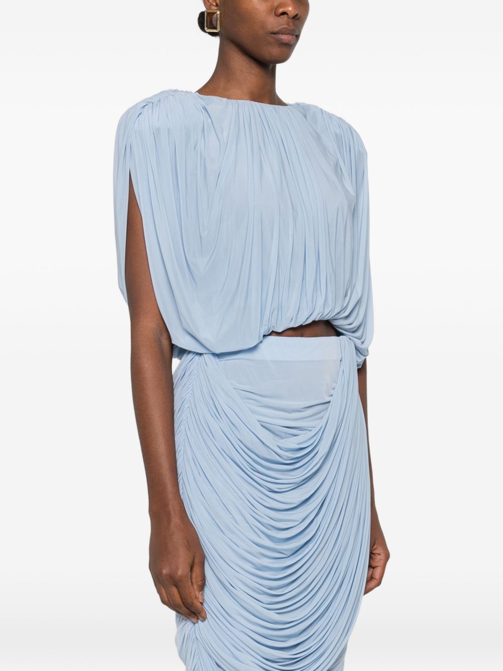 Top drappeggiato in azzurro Magda butrym - donna 