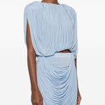 Top drappeggiato in azzurro Magda butrym - donna 