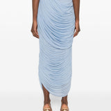 Gonna midi con ruches in blu Magda butrym - donna 