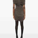 Mini abito con ruches in marrone Magda butrym - donna 