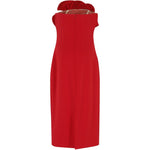 Abito senza spalline con volant in marrone Magda butrym - donna 