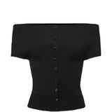 Top a barca in nero Magda Butrym - donna 