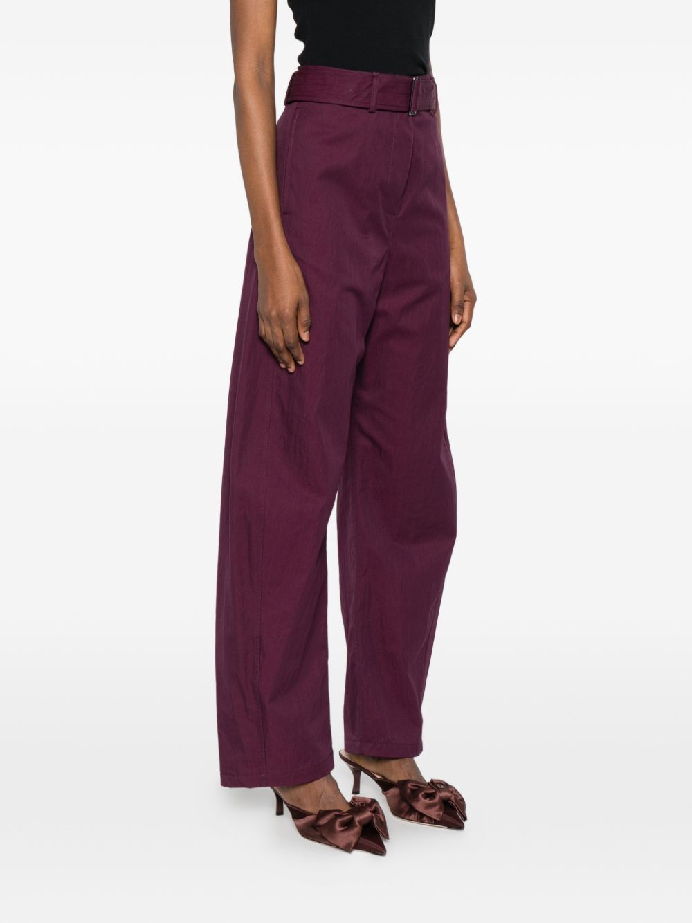 Pantaloni con cintura in bordeaux Magda butrym - donna 