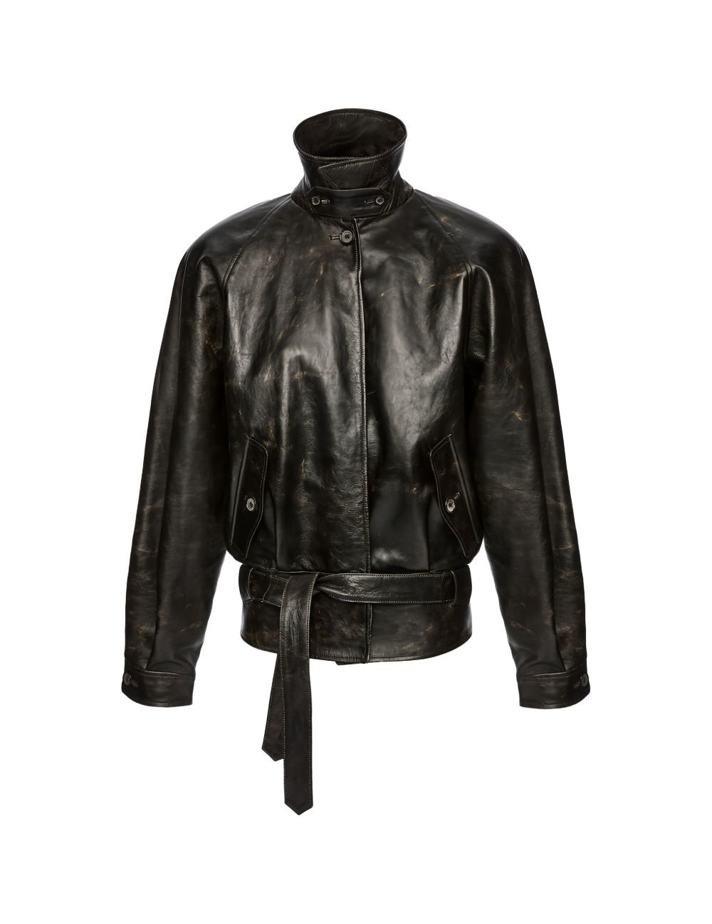 Giacca in pelle nero Magda Butrym - donna 