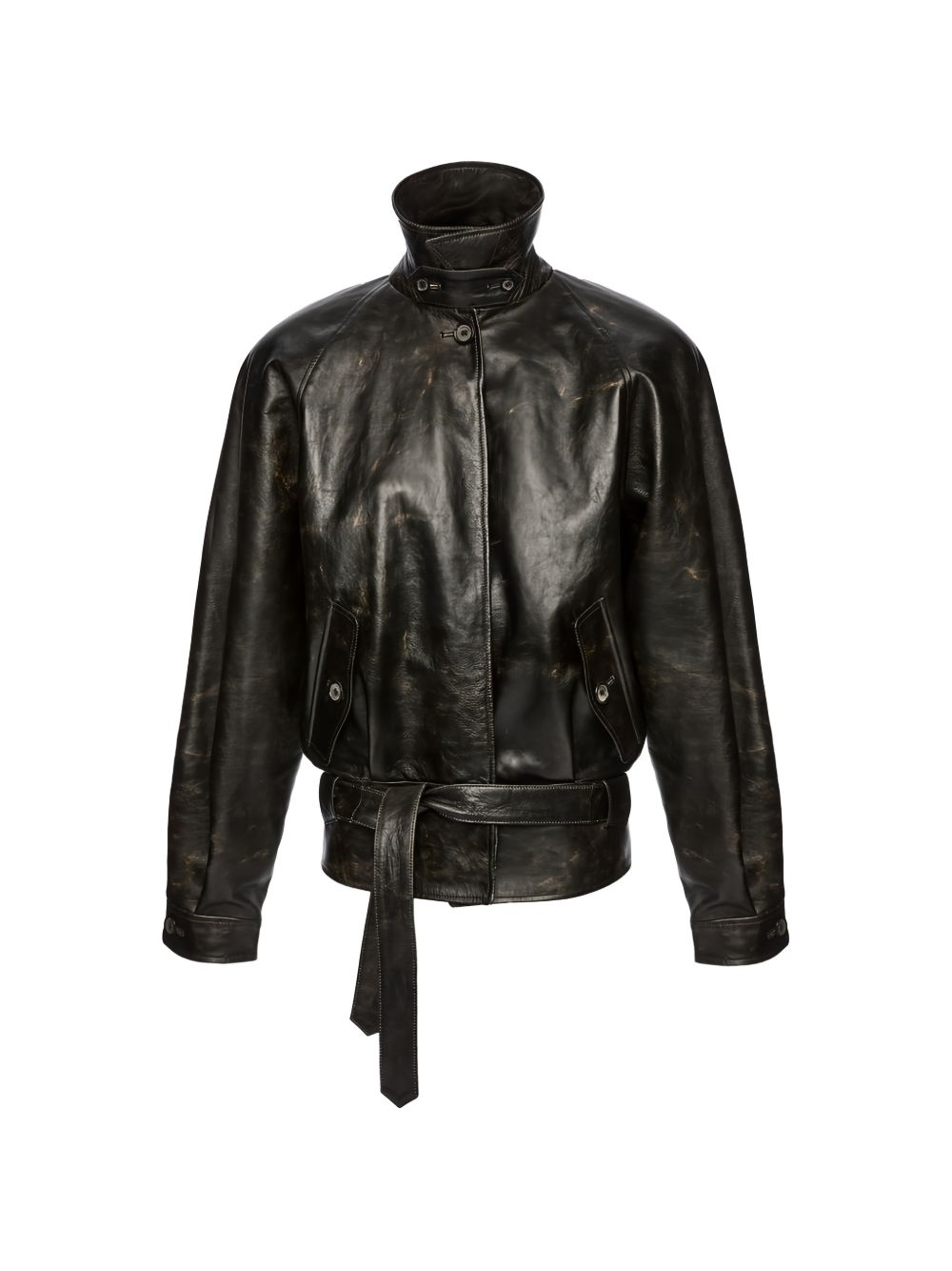 Giacca in pelle nero Magda Butrym - donna 