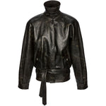Giacca in pelle nero Magda Butrym - donna 