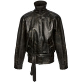 Giacca in pelle nero Magda Butrym - donna 