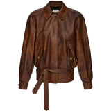 Giacca oversize con cintura in marrone Magda Butrym - donn 