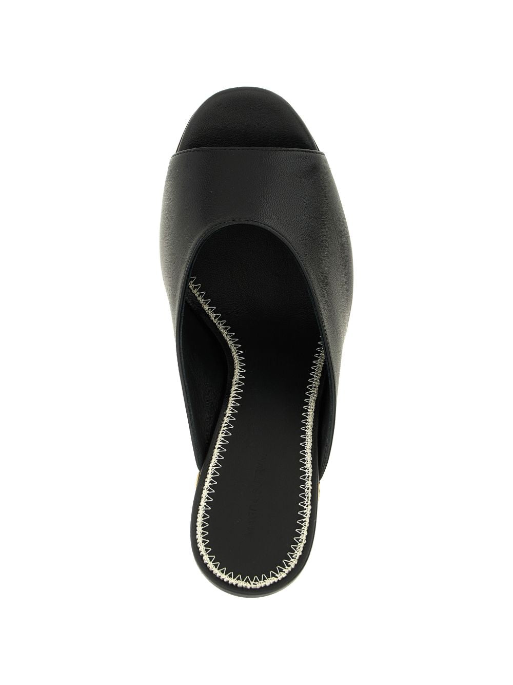 Mules in pelle con borchie e punta aperta in nero Magda butrym - donna 