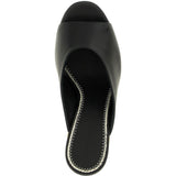 Mules in pelle con borchie e punta aperta in nero Magda butrym - donna 