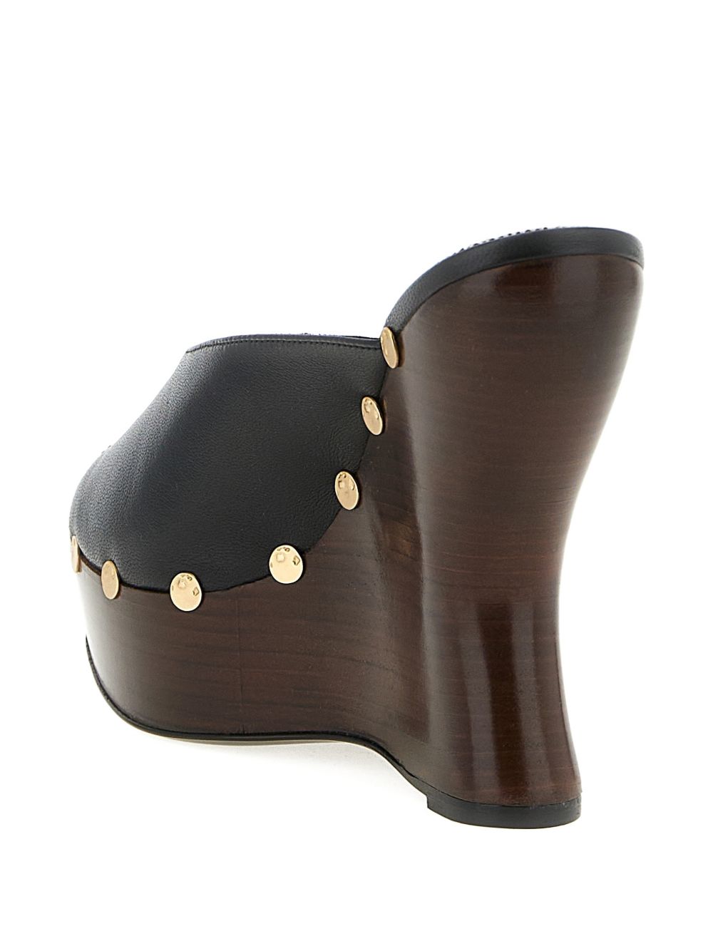 Mules in pelle con borchie e punta aperta in nero Magda butrym - donna 