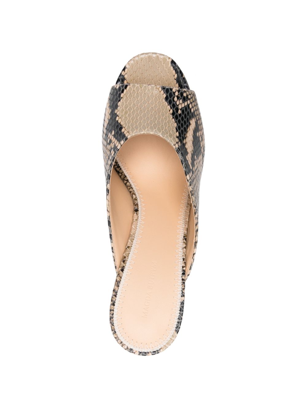MULES con borchie in pelle di serpente in marrone Magda butrym - donna 