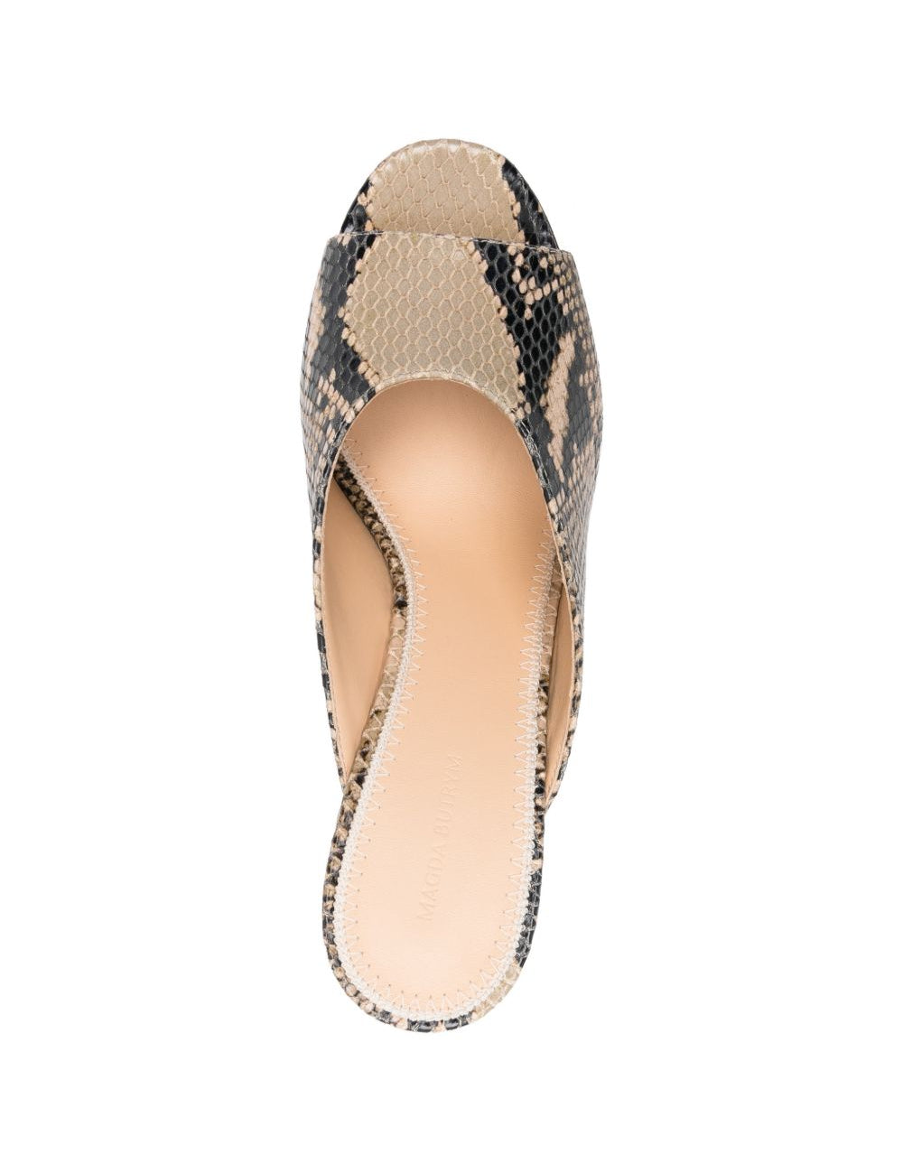 Mules con borchie in pelle stampata marrone Magda butrym - donna 