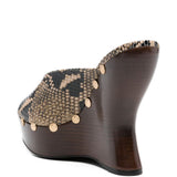 MULES con borchie in pelle di serpente in marrone Magda butrym - donna 