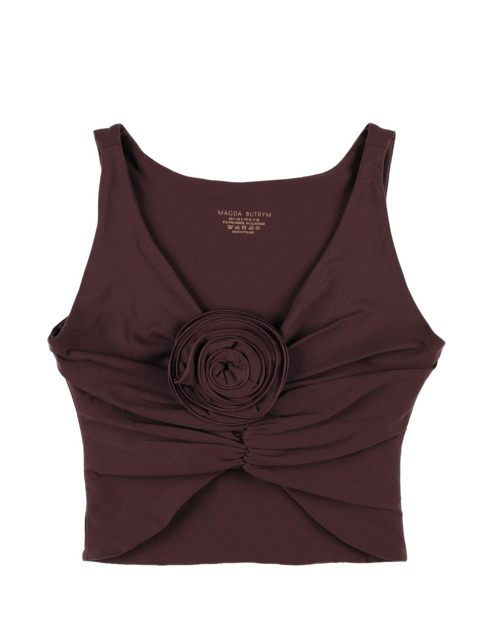 Top bikini con dettaglio rosa in bordeax Magda butrym - donna 