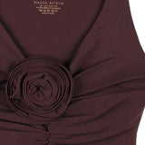 Top bikini con dettaglio rosa in bordeax Magda butrym - donna 