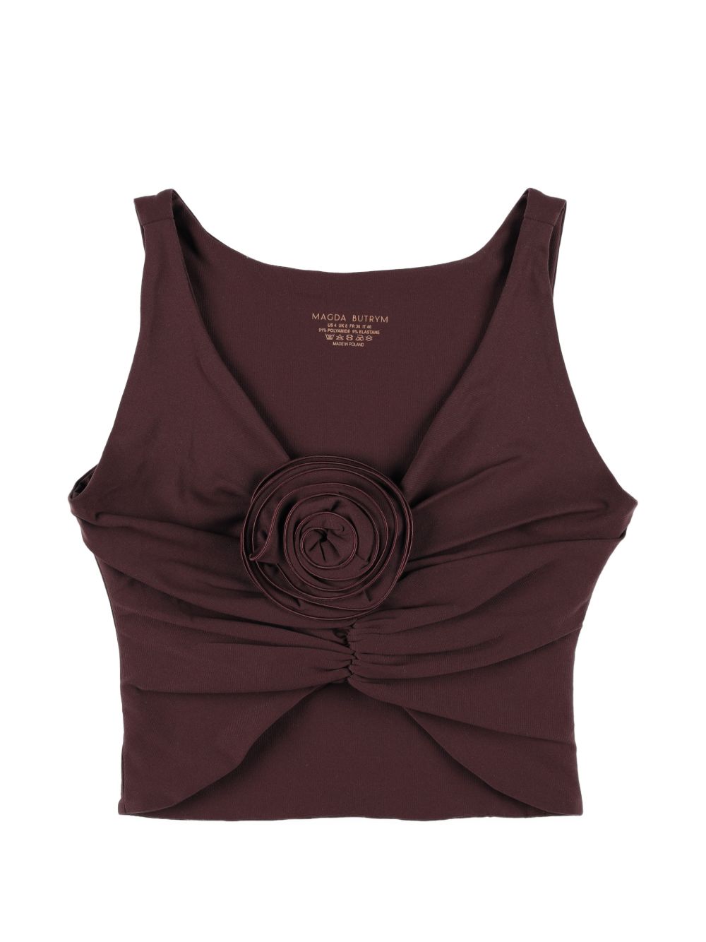 Top bikini con dettaglio rosa in bordeax Magda butrym - donna 