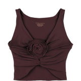 Top bikini con dettaglio rosa in bordeax Magda butrym - donna 