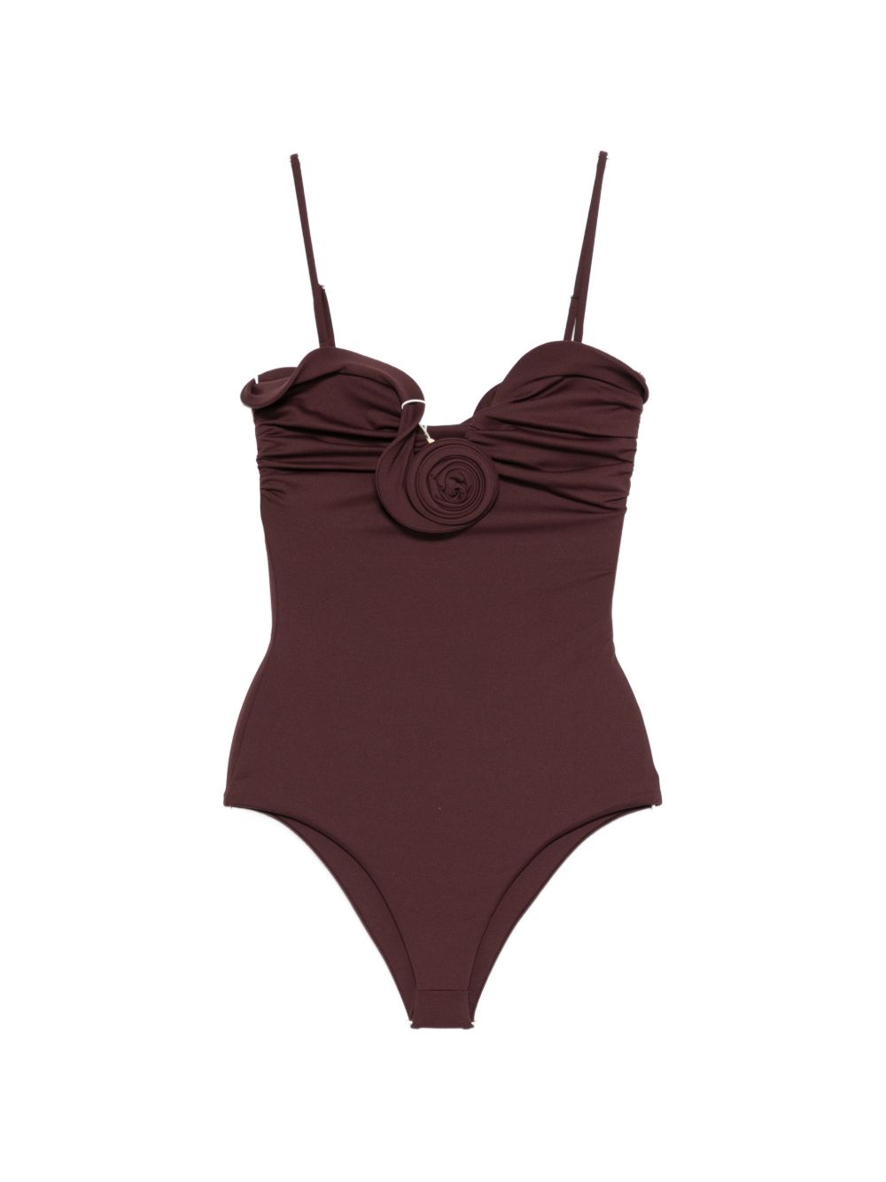 Costume da bagno con dettaglio fiori in bordeaux Magda butrym - donna 