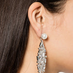Orecchini decorati con cristalli in argento Magda butrym - donna 