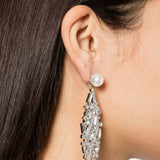 Orecchini decorati con cristalli in argento Magda butrym - donna 
