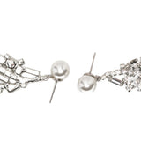 Orecchini decorati con cristalli in argento Magda butrym - donna 