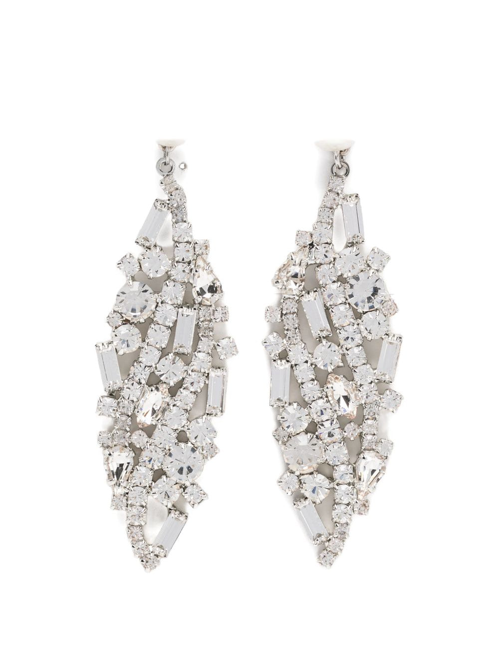 Orecchini decorati con cristalli in argento Magda butrym - donna 