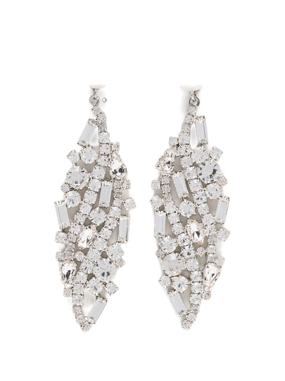 Orecchini decorati con cristalli in argento Magda butrym - donna 