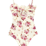 Costume da bagno RE26 a fiori in beige e rosa Magda butrym - donna 