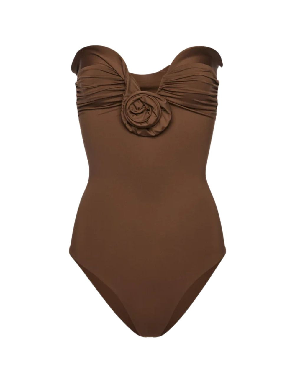 Costume da bagno con ruches in marrone Magda butrym - donna 