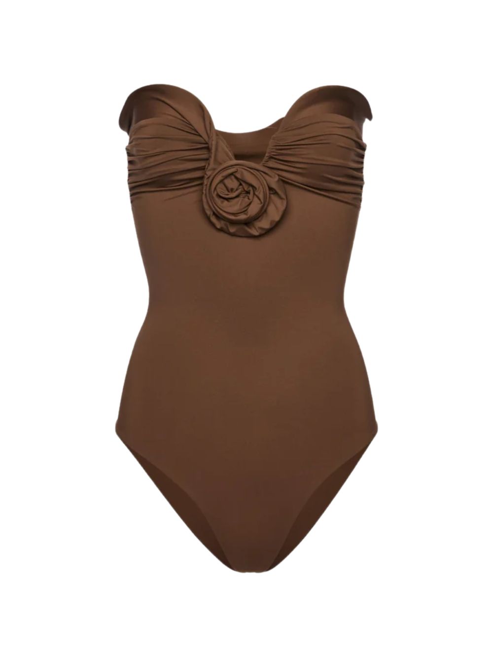 Costume da bagno con ruches in marrone Magda butrym - donna 