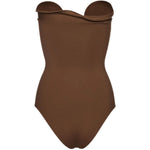Costume da bagno con ruches in marrone Magda butrym - donna 