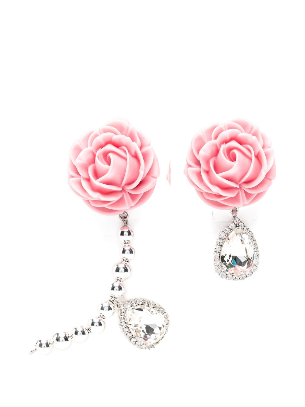 Orecchini con dettagli floreali con cristalli in rosa Magda butrym - donna 